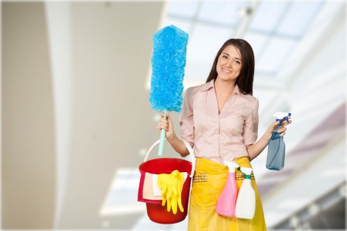Local cleaning team preparing a Catford flat for new occupants