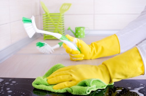 Office cleaning team working in a Catford workplace